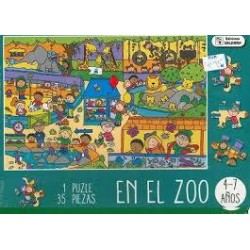 Puzzle saldaña en el zoo 35 piezas