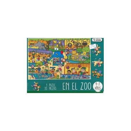 Puzzle saldaña en el zoo 35 piezas
