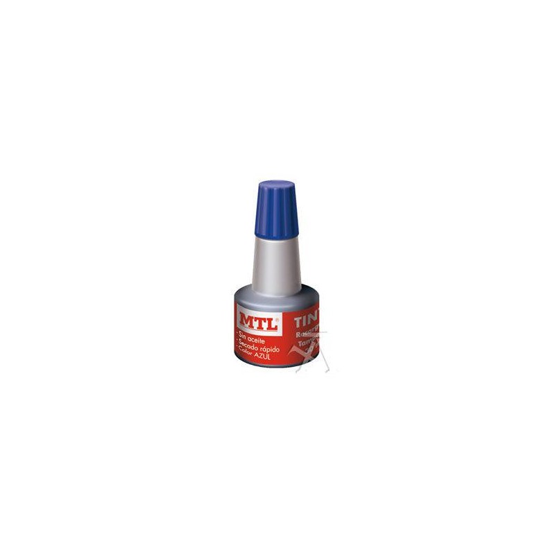 Bote de tinta para tampón 30 ml azul MTL