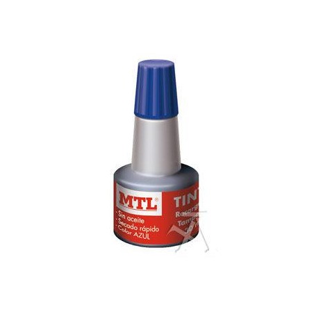 Bote de tinta para tampón 30 ml azul MTL