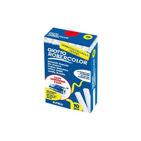 Tiza blanca robercolor 10 unidades giotto