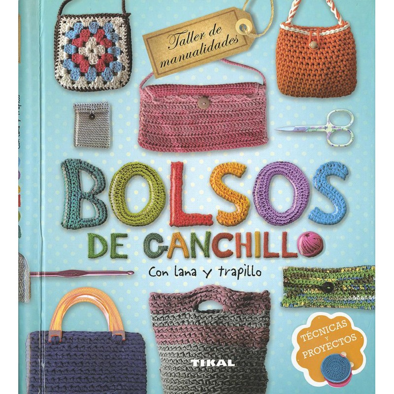 Bolsos de ganchillo Con lana y trapillo Bolsos de ganchillo Con lana y trapillo
