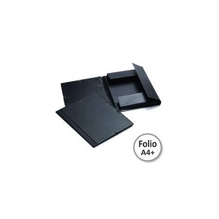 Carpeta plástico rígido folio con gomas y solapas