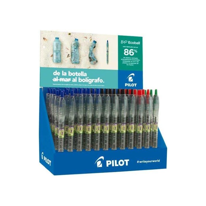 Boligrafo pilot ecoball reciclado B2P rojo Boligrafo pilot ecoball reciclado B2P rojo