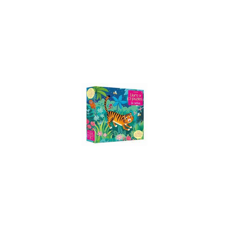 La selva  Libro y 3 puzzles de 9 piezas