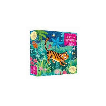 La selva  Libro y 3 puzzles de 9 piezas