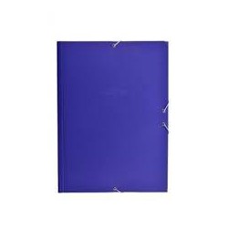 Carpeta carton azul tamaño folio con solapas grafo
