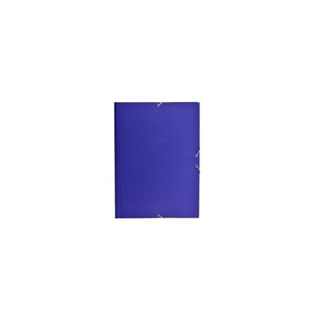 Carpeta carton azul tamaño folio con solapas grafo