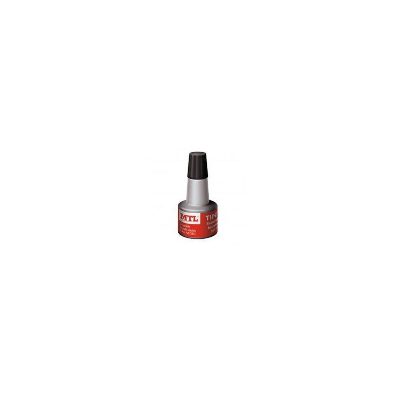 Bote de tinta para tampón 30 ml negro