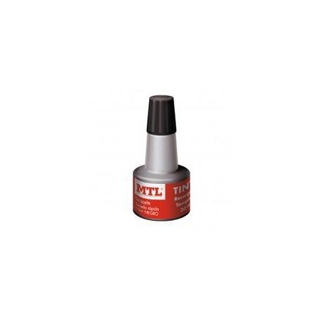 Bote de tinta para tampón 30 ml negro