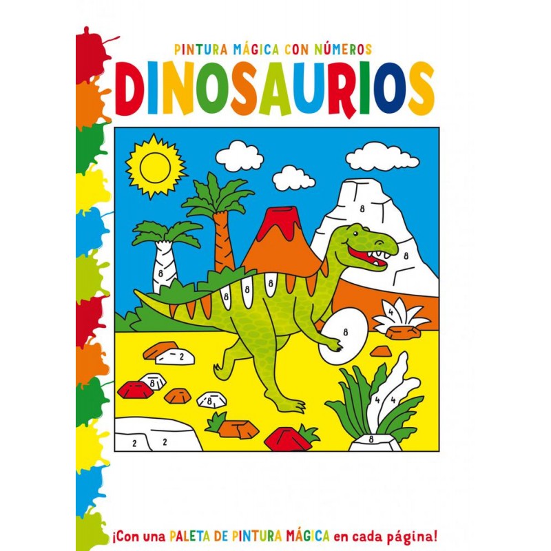 Pintura mágica con números Dinosaurios Pintura mágica con números Dinosaurios
