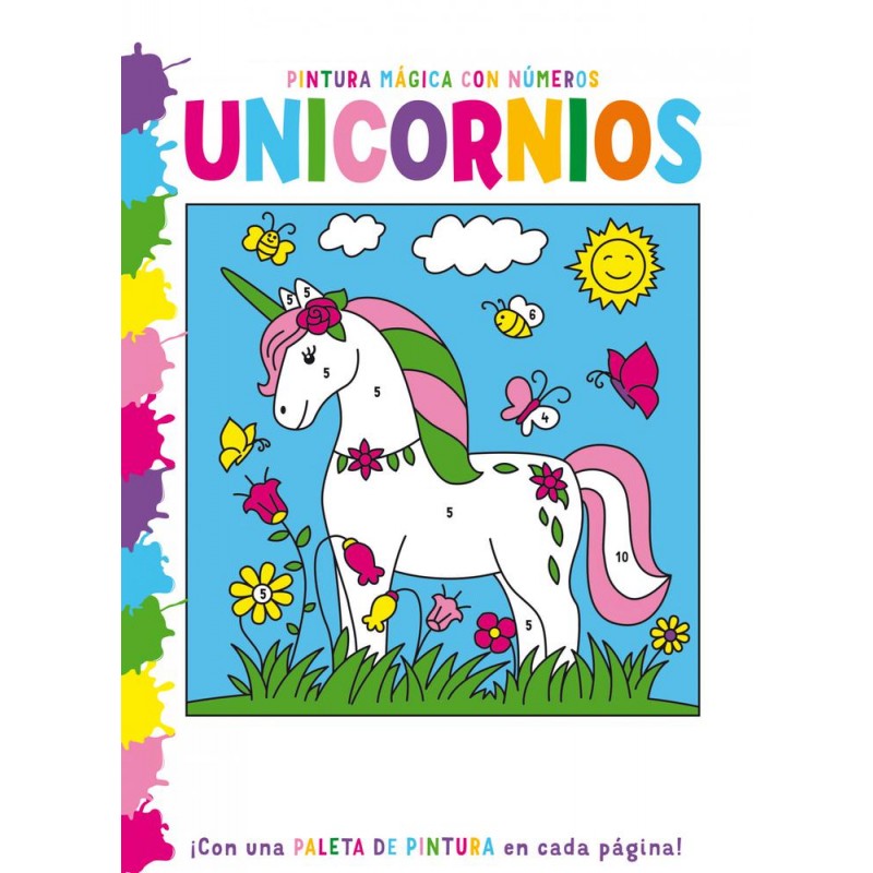 Pintura mágica con números  Unicornios