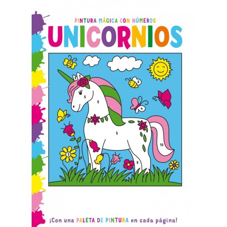 Pintura mágica con números  Unicornios