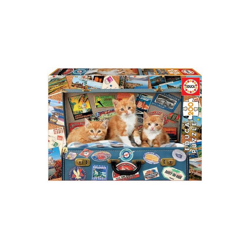 Puzzle educa gatitos viajeros 200 piezas