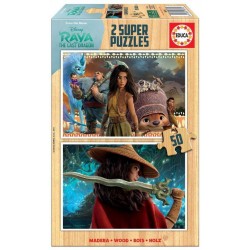 Puzzle educa raya y el último dragon 2x50 piezas