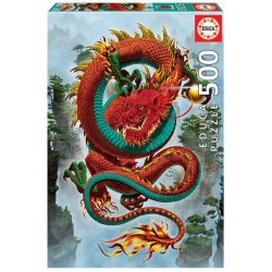 Puzzle educa dragon de la buena fortuna 500 piezas