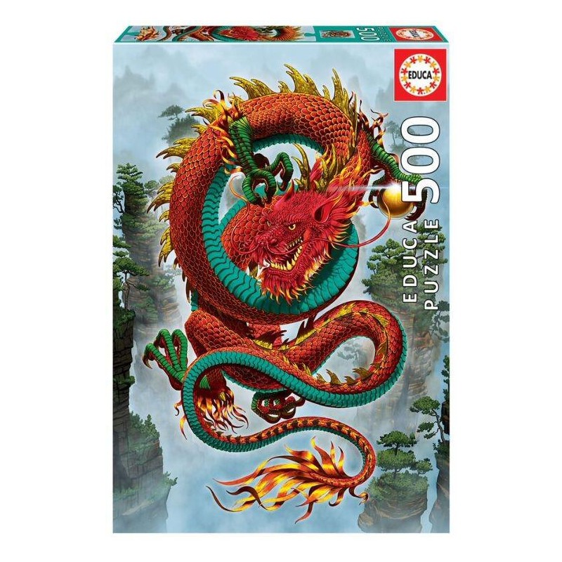 Puzzle educa dragon de la buena fortuna 500 piezas