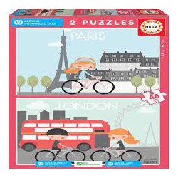 Puzzle educa paris y londres 2puzzles 48 piezas