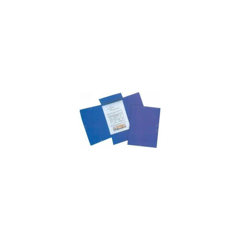 Carpeta folio prolongado carton azul c/ gomas y so