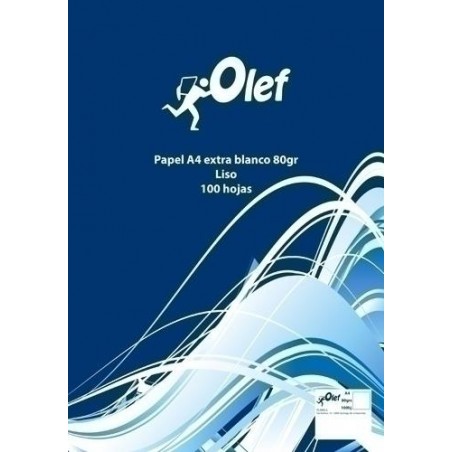 Papel A4 olef 80 gramos 100 hojas liso