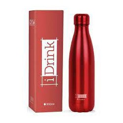 Botella térmica I-drink metallics red mate 500 ml