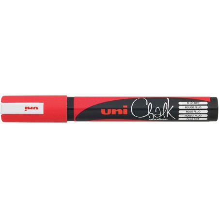Rotulador uni chalk marker tiza líquida 5mm rojo