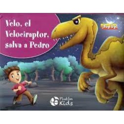 Velo  el velociraptor salva a Pedro