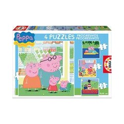Puzzle educa peppa pig 4 puzzles 6-9-12-16 piezas