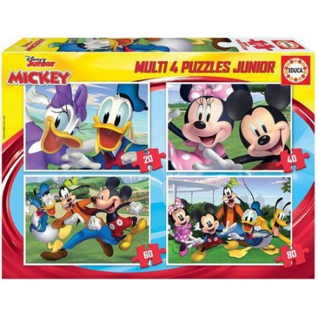 Puzzle educa mickey & friends 4 puzzles