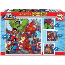 Puzzle educa superheroes marvel 4 puzzles