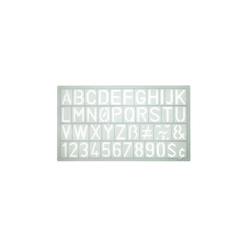 Plantilla letras / números 20 mm transparente