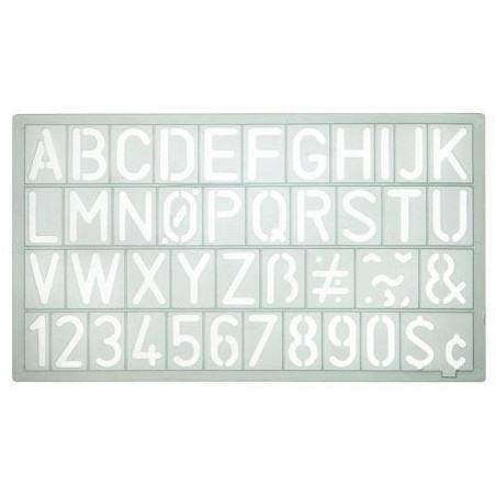 Plantilla letras / números 20 mm transparente