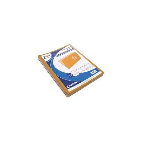 Pack 10 subcarpetas A4 cartulina 200 gr  kraft eco