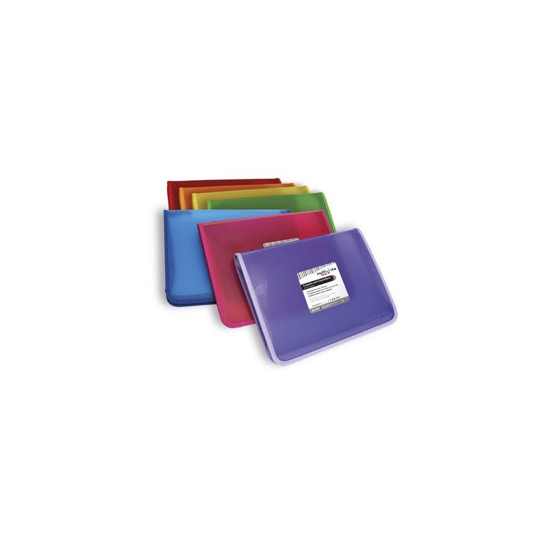Dossier A4  zipper cremallera grafoplas colores