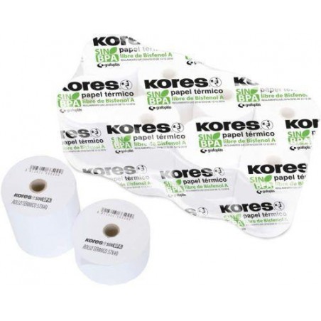 Papel térmico 80x80x12 kores sin bisfenol