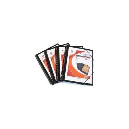 Carpeta 60 fundas A4 con espiral maxiplás negro