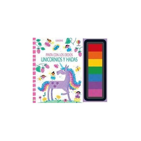 Pinta con los dedos unicornios y hadas