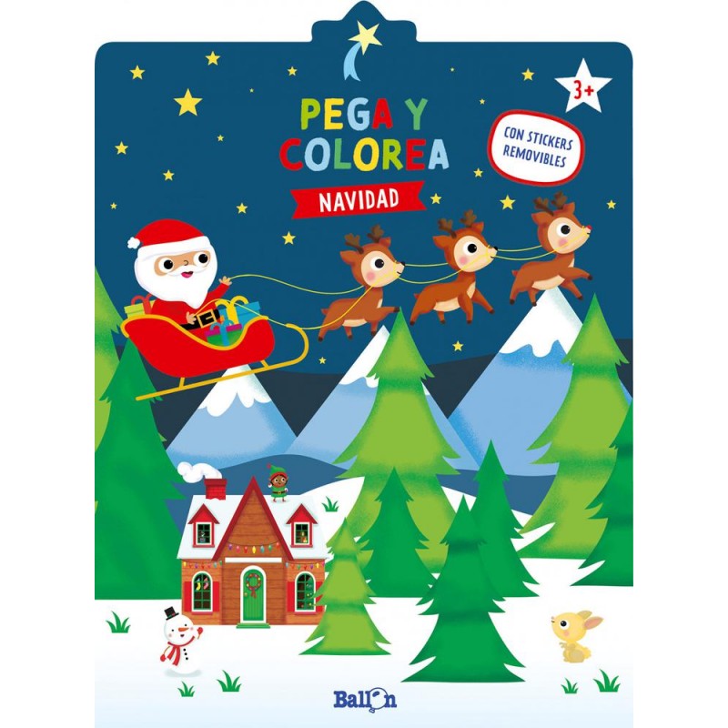 Navidad Pega y colorea Navidad Pega y colorea
