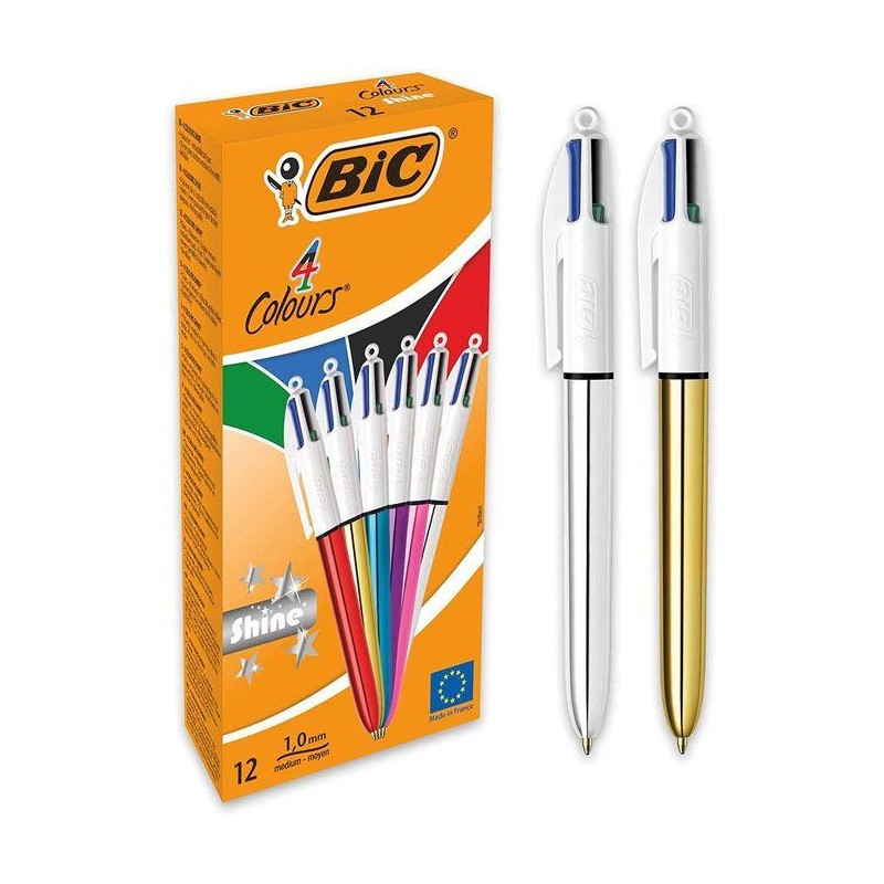 Boligrafo bic 4 colores shine