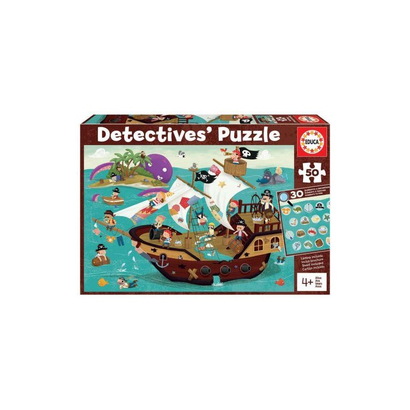 Puzzle educa barco pirata 50 piezas