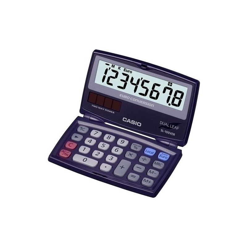 Calculadora de bolsillo casio 8 digitos SL-100 VER