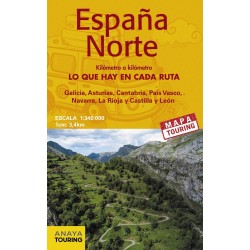 Mapa de carreteras España Norte