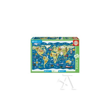 Puzzle mapamundi 200 piezas