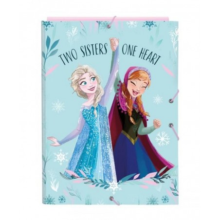 Carpeta cartón folio gomas y solapas Frozen II 